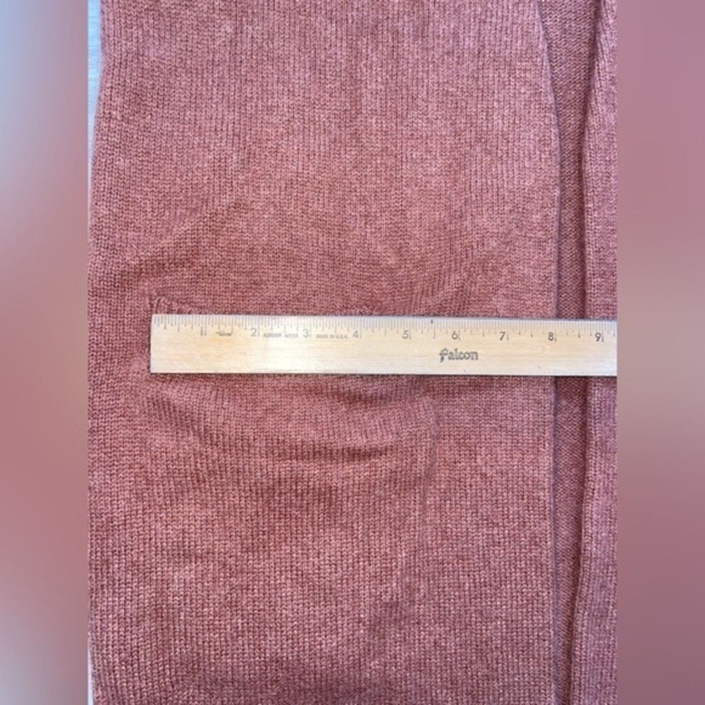 Halogen Wool Cashmere Long Duster Cardigan W/S Rust brown Pocket LN - Picture 9 of 16